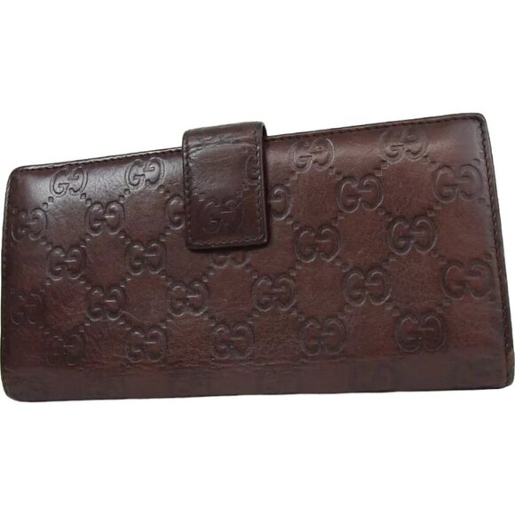 815149AM (C1) Gucci Wallet Long Brown PVC - Picture 1 of 12